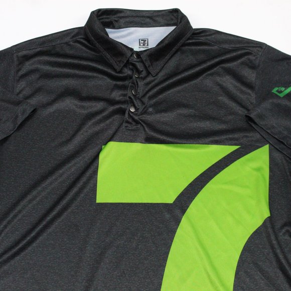 7 Eleven Adult Employee Issued Black Green Short Sleeve Mens Polo Shirt XL - Picture 4 of 9